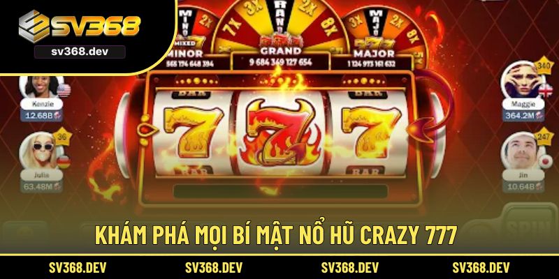 Khám phá mọi bí mật nổ hũ Crazy 777