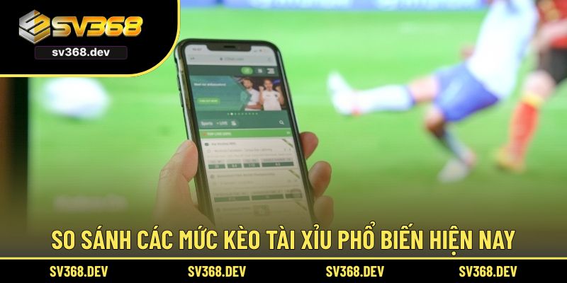 So sánh các mức kèo tài xỉu phổ biến hiện nay